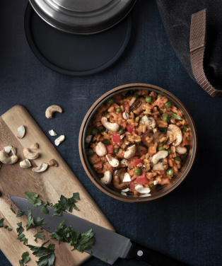 Логотрейд pекламные cувениры картинка: Стеклянная миска для обеда Black+Blum 750 мл